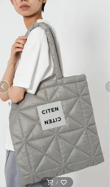 CITEN 퀼팅 토트백 그레이