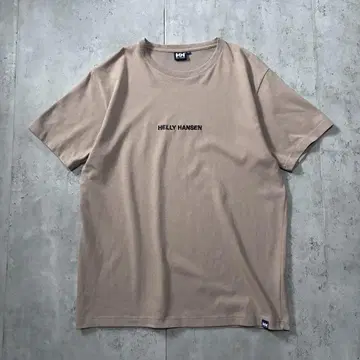 구제 의류 HELLY HANSEN 반팔 티셔츠 센터 자수 베이지 XL