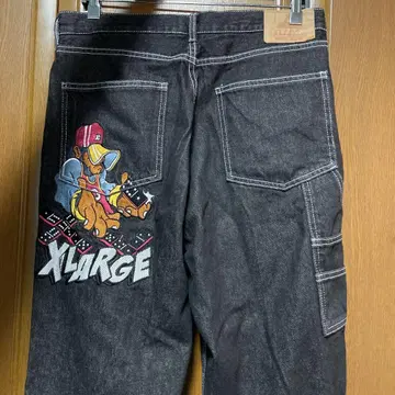 XLARGE 블랙 데님 팬츠