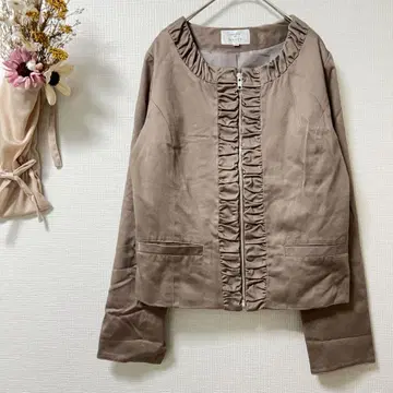 케티 프릴 지퍼 자켓 고급스럽고 예쁜 캐주얼 겉옷 아우터