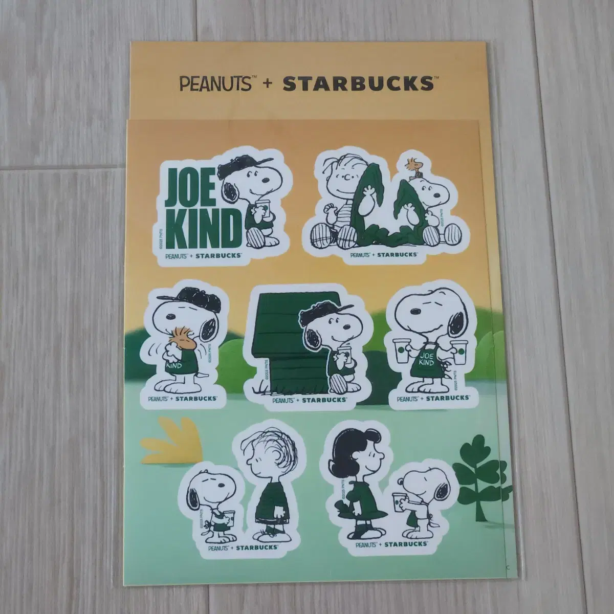 스타벅스 + 스누피 콜라보 peanuts 컵데코 스티커 스벅