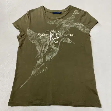 RALPH LAUREN 로고 자수 반팔 티셔츠 티셔츠