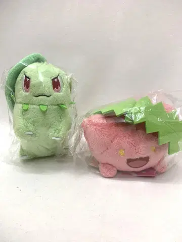 상하이 포켓몬 센터 치코리타와 하네코 봉제 인형 세트