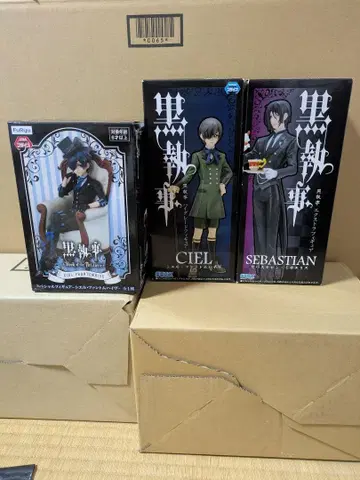 블랙 집사 Ciel & Sebastian 피규어 세트 + 색지