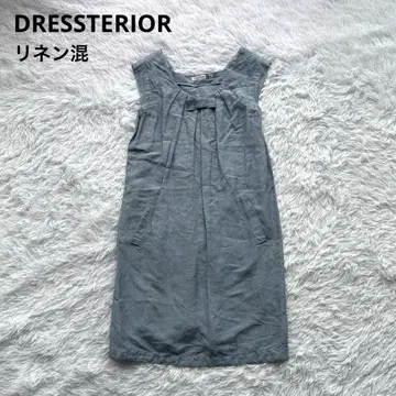 드레스테리아 원피스 린넨 슬리브리스 리본 개더 일본제 봄/여름