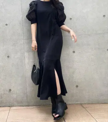 백 리본 레이디 머메이드 원피스 NICE CLAUP 포멀 드레스