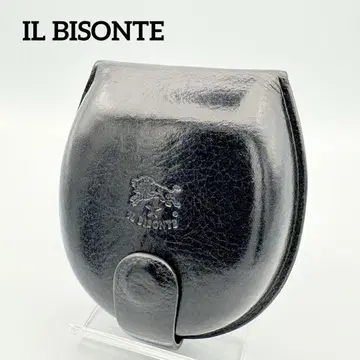 IL BISONTE 일비종떼 말발굽형 코인 케이스 가죽 블랙