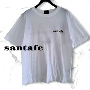 santafe 로고 자수 티셔츠 화이트 M 사이즈 코튼 100%