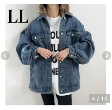 mayo 오버 사이즈 데님 자켓 LL 블루 새상품 시마무라
