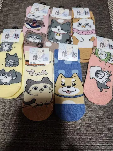 고양이로 환생한 아저씨 양말 삭스 고양이 아저씨 7켤레 세트