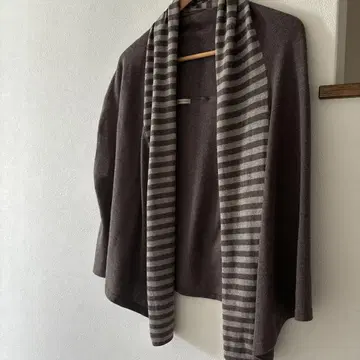 멜베유 아쉬 코튼 가디건 브라운