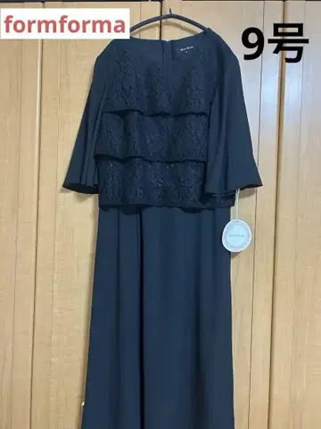 (새상품) 도쿄 소와르 formforma 반팔 원피스 예복 블랙 포멀
