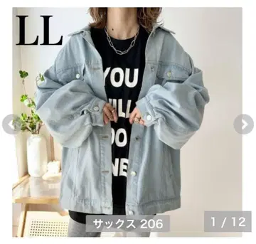 mayo 오버 사이즈 데님 자켓 LL 색스 새상품 시마무라