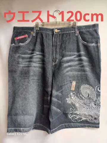 DOG TOWN 도그타운 용 패턴 자수 하프 팬츠 W120cm