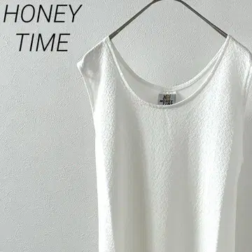HONEY TIME 롱 원피스 슬리브리스 허리 끈 포함 심플