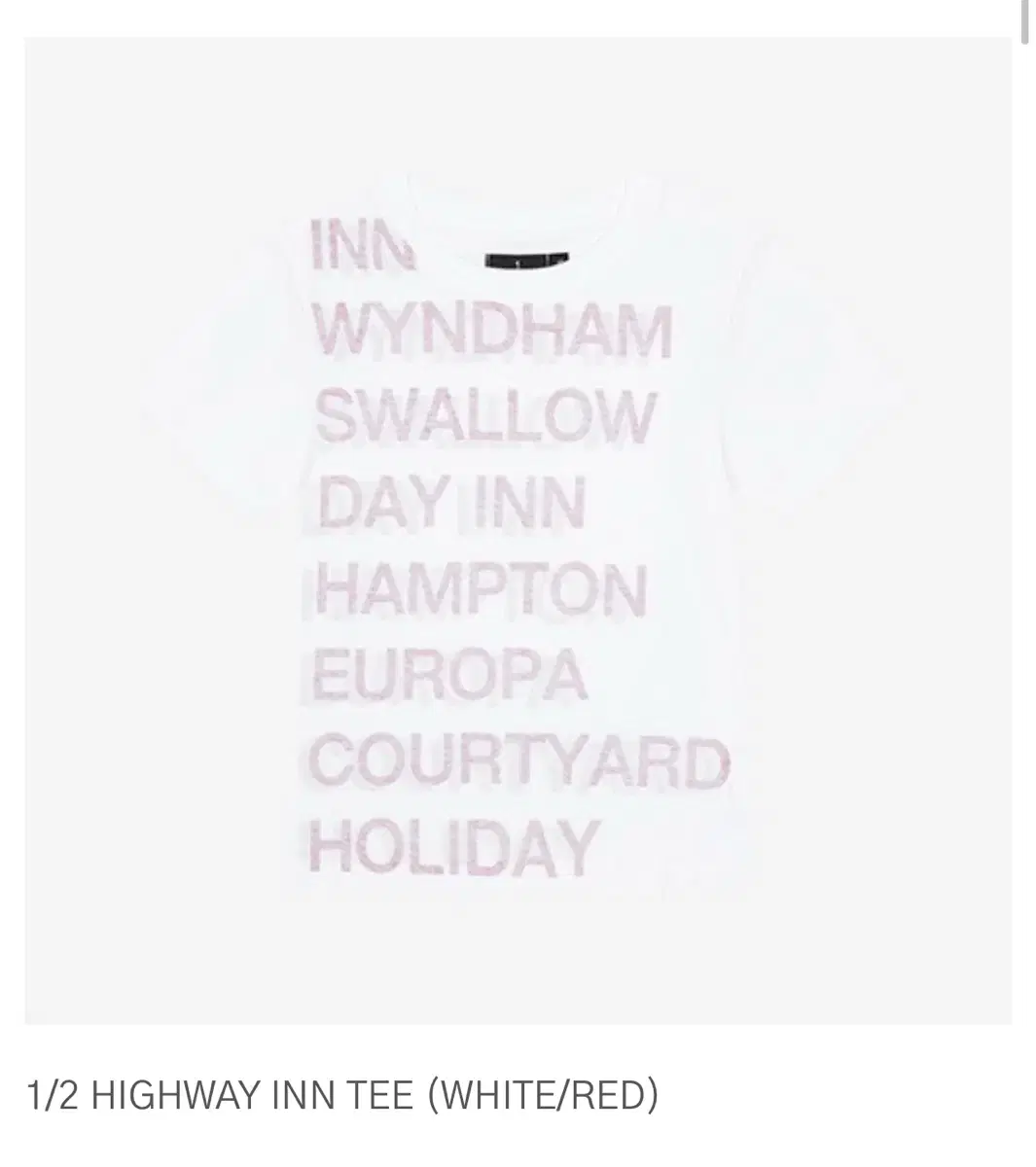 사파리스팟 1/2 highway inn tee red safarispot