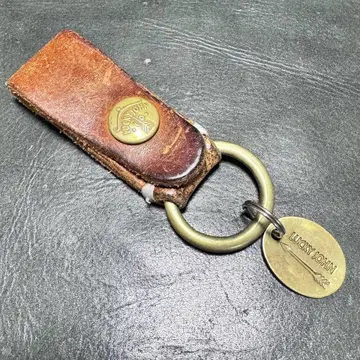 LUCKY JOHN 가죽 키링 벨트 루프 메탈 럭키 존