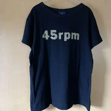 45rpm 인디고 네이비 나염 티셔츠
