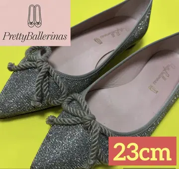 PrettyBallerinas 그레이 글리터 플랫슈즈 23cm