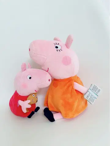 페파 피그 마미 피그 봉제 인형 부모와 자식 2개 세트 ty 세가 토이즈