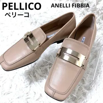 컨디션 최상] 펠리코 ANELLI FIBBIA 로퍼 (베이지) 금 버클