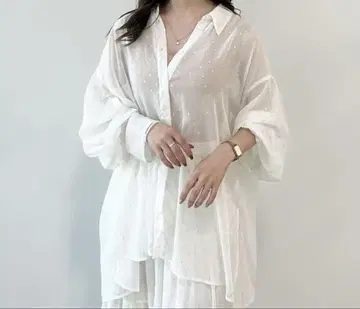 COCODEAL 코코딜 기하학 자카드 2way 슬리브 블라우스