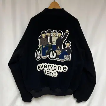 everyone j.30000 바시티 자켓 블랙 L