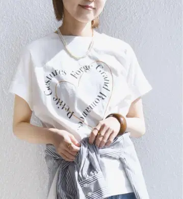 새상품급 SHIPS 전개 로고 자수 프린트 TEE