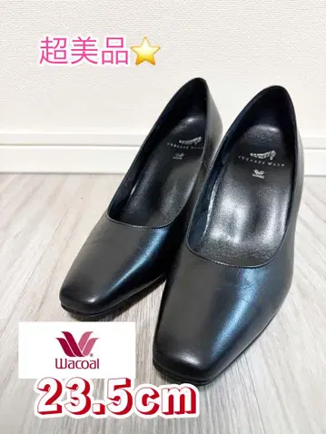 와코루 블랙 플레인 펌프스 23.5cm