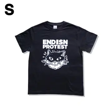 END ISN PROTEST Cat Tee/SS/S/블랙