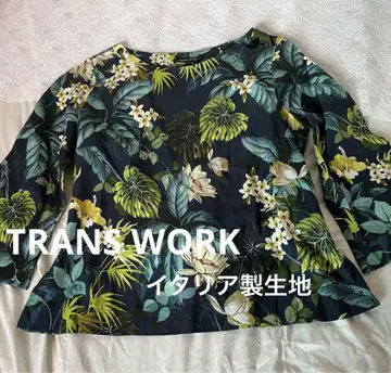TRANS WORK 플로럴 프린트 블라우스 38