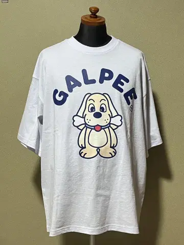 GALFY 걸프이 반팔 티셔츠 프린트 화이트 중형견 L 미사용
