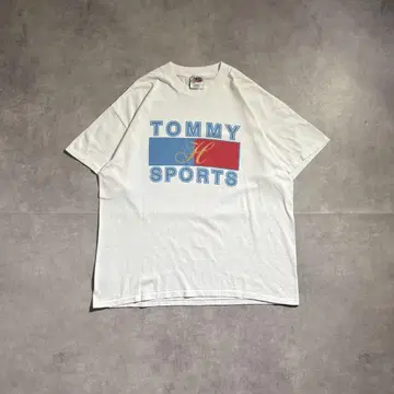 구제 의류 90s TOMMY SPORTS 프린트 티셔츠 싱글 스티치 반팔