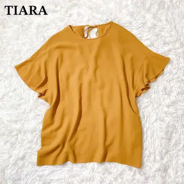 TIARA 티아라 상의 티셔츠 소매 프릴 돌먼 슬리브 리본