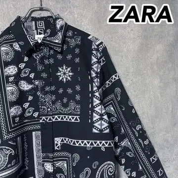 ZARA 자라 페이즐리 반다나 무늬 셔츠 긴팔 릴랙스 핏 한국