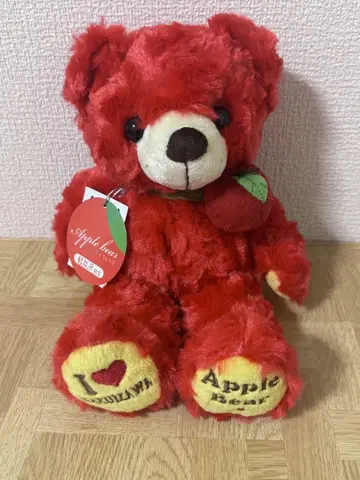 빨간색 곰 봉제 인형  현지 베어  가루이자와  애플