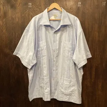 미국 빈티지 의류 쿠바 셔츠 반팔 셔츠 멕시코 과야베라 셔츠 3XL