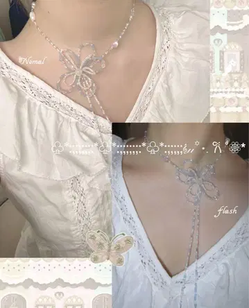flower beads necklace 비즈 목걸이