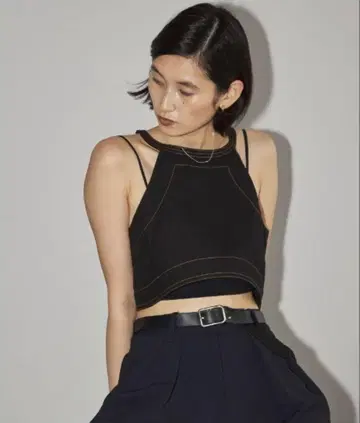 todayful 코튼 린넨 뷔스티에 블랙