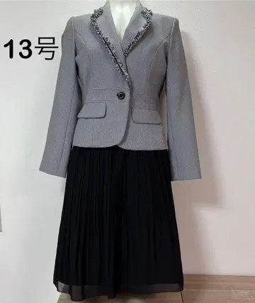 그레이 자켓 블랙 플리츠 스커트 셋업 포멀 13호