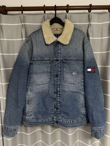 TOMMY JEANS 보아 카라 부착 데님 자켓 L