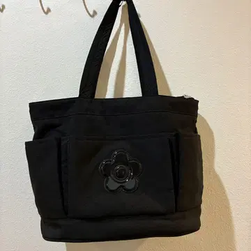 MARY QUANT 블랙 토트백 A4 사이즈 마리 콴트