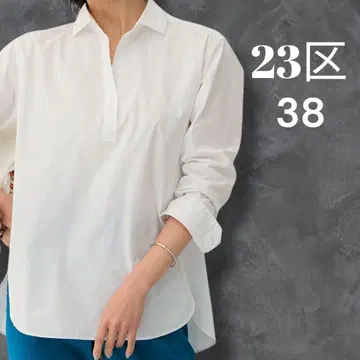 23구 스키퍼 셔츠 사이즈 38 화이트 블라우스