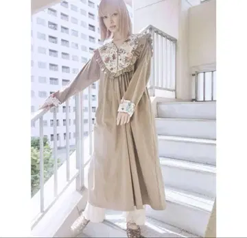 floral 퀼트 컬러 원피스