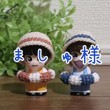 핸드메이드 나니와 단시 손가락 인형 밀짚모자&튜브 세트
