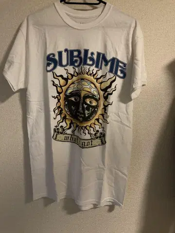 SUBLIME 선 디자인 티셔츠 화이트 M 사이즈