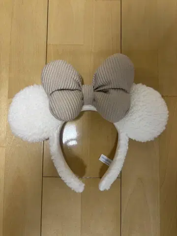 디즈니 씨 머리띠 베이지 리본 포함
