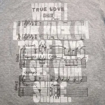 후지이 후미야 TRUE LOVE 악보 음표 기타 코드 30주년 티셔츠