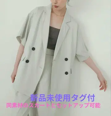하프 슬리브 테일러드 자켓 아이보리