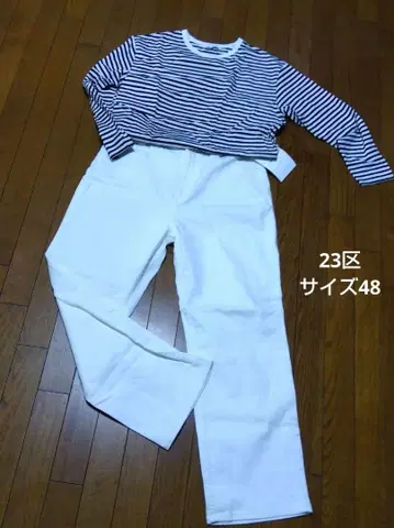 미사용 새상품 화이트 데님 사이즈 48